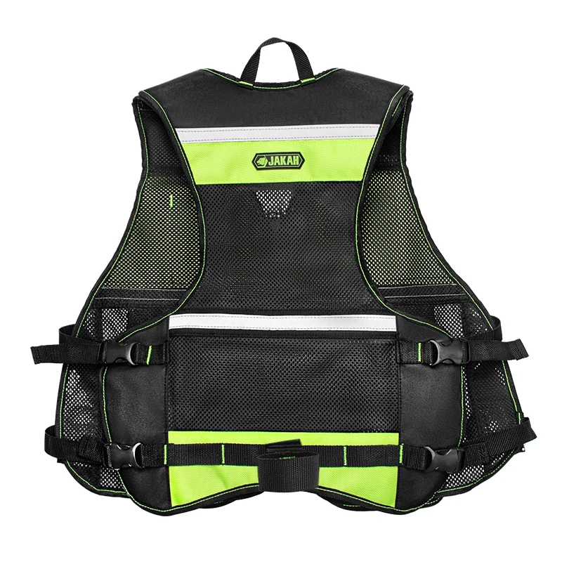 Workwear Allround-Werkzeugweste, Sicherheitsweste mit mehreren Taschen und Reißverschluss, robuste Werkzeugweste für Elektriker