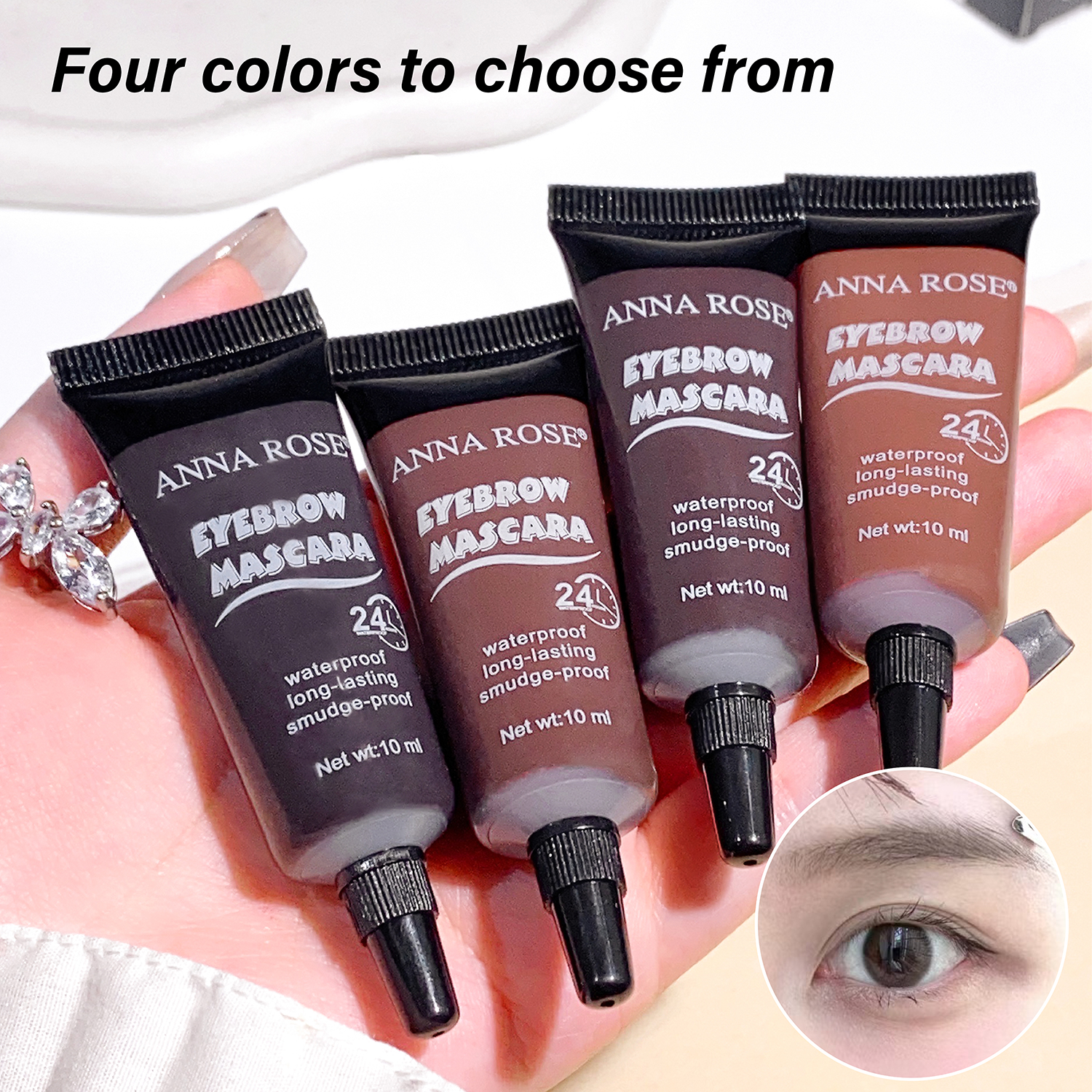 Three-dimensional smooth eyebrow cream, waterproof and long-lasting dyed eyebrow gel, natural tattoo quick-drying eyebrow makeup