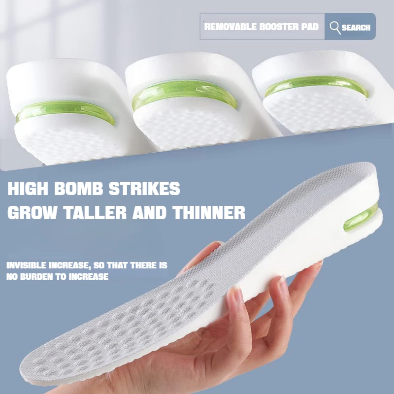 Semelle intérieure pour augmenter la hauteur des pieds, confort, fasciite plantaire, chaussures, baskets de Tennis pour hommes et femmes, coussinets de chaussures absorbant les chocs