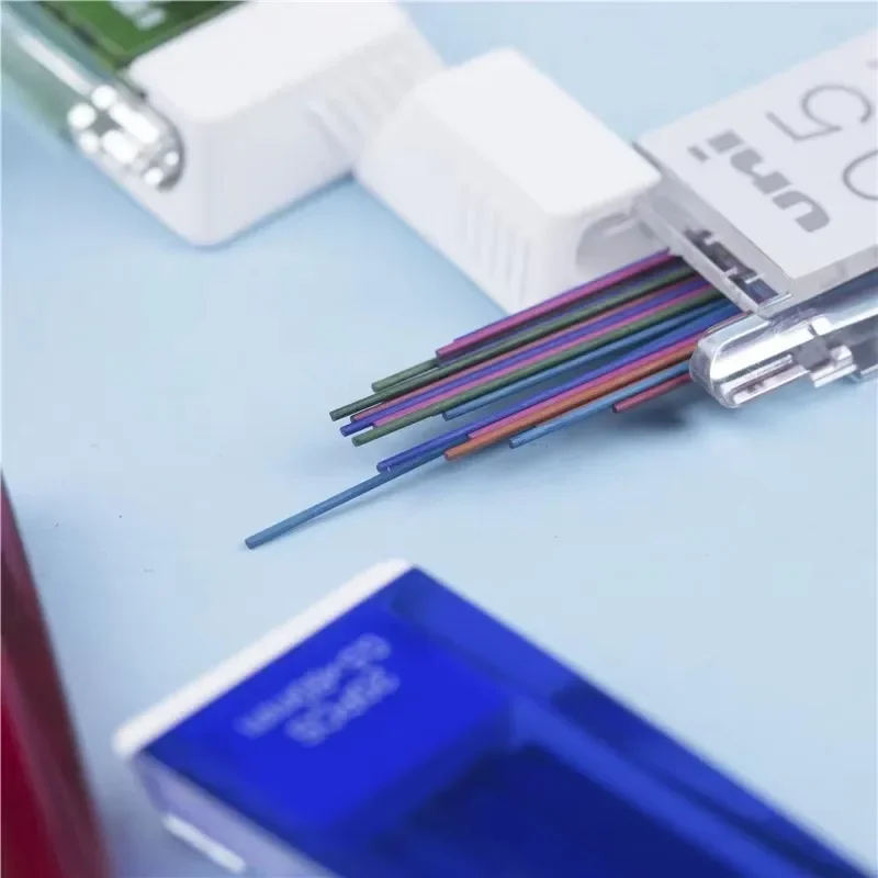 Japão uni nano dia cor 0.5-202ndc lápis mecânico colorido leva recargas 0.5mm material de escrita 202ndc