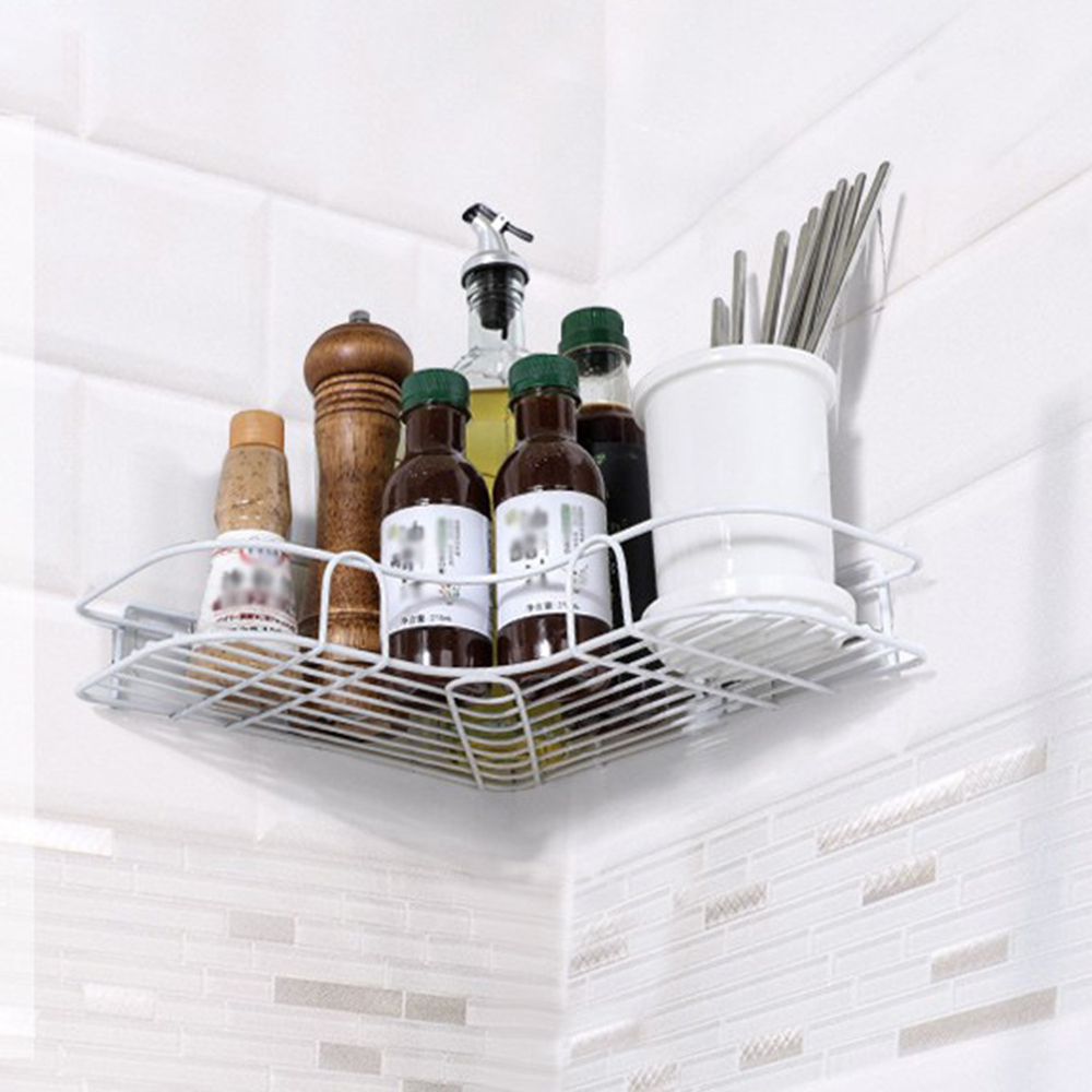 Perforationsfreies Badezimmer-Toilettenartikel-Regal, WC-Stativ, WC-Wandbehang, Küchen-Aufbewahrungsregal
