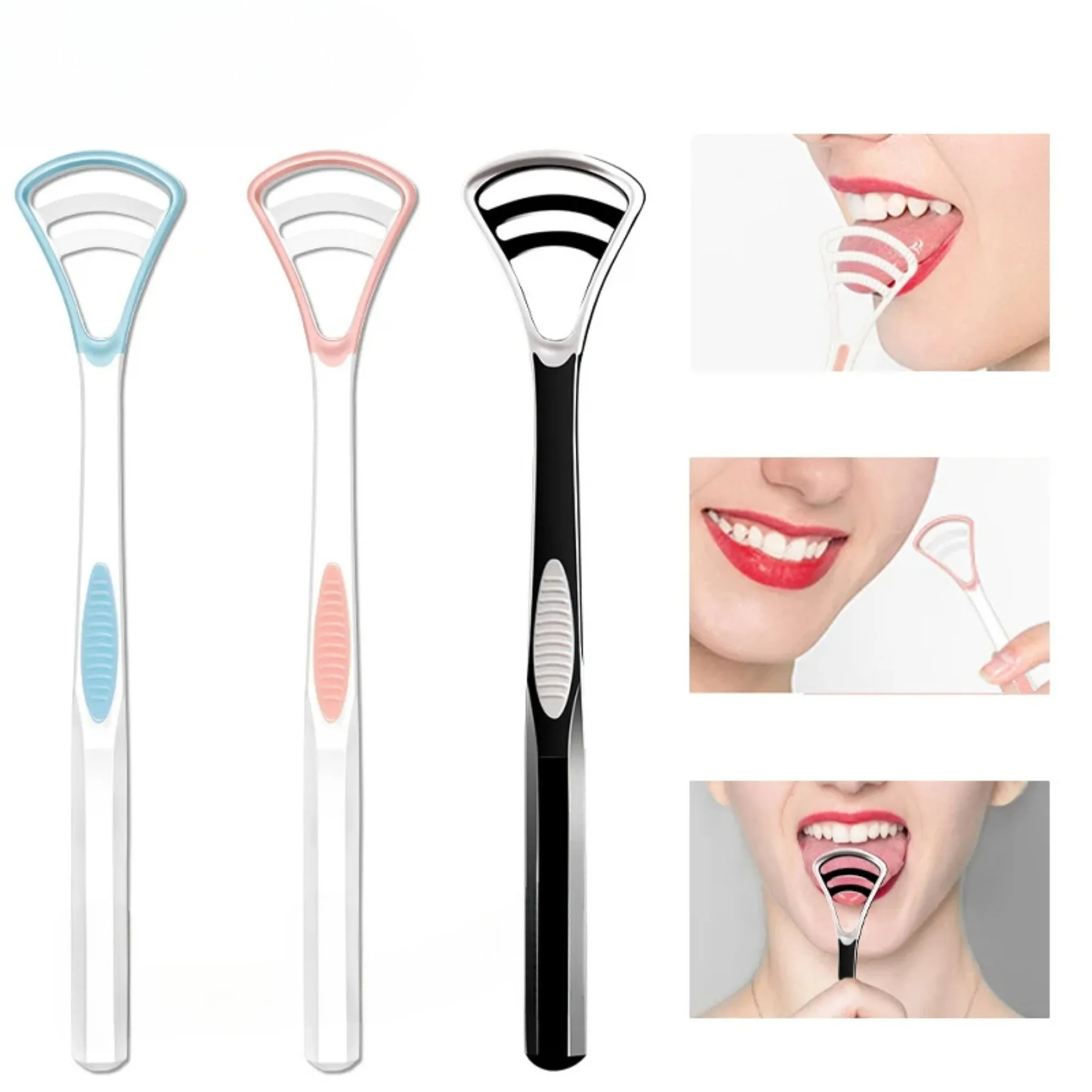 Raschietto per lingua in silicone 1 pz Macaron Colore Spazzola più forte Strumenti per la pulizia Spazzolino da denti Igiene orale Alito fresco Pulito sicuro