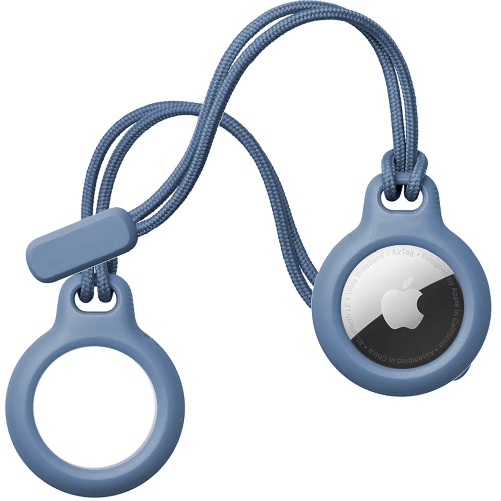 สําหรับ Apple Airtags Locator พร้อมสายคล้องป้องกัน Anti-Lost พวงกุญแจสําหรับ Airtag ผู้ถือ Tracker คีย์กระเป๋ากระเป๋าเดินทาง