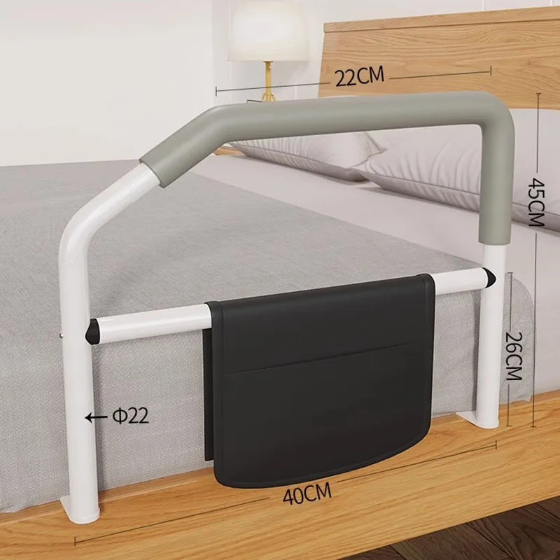 Rieles de cama simples para personas mayores, dispositivo auxiliar, barandilla de cama de forma segura, marco de refuerzo para levantar cama