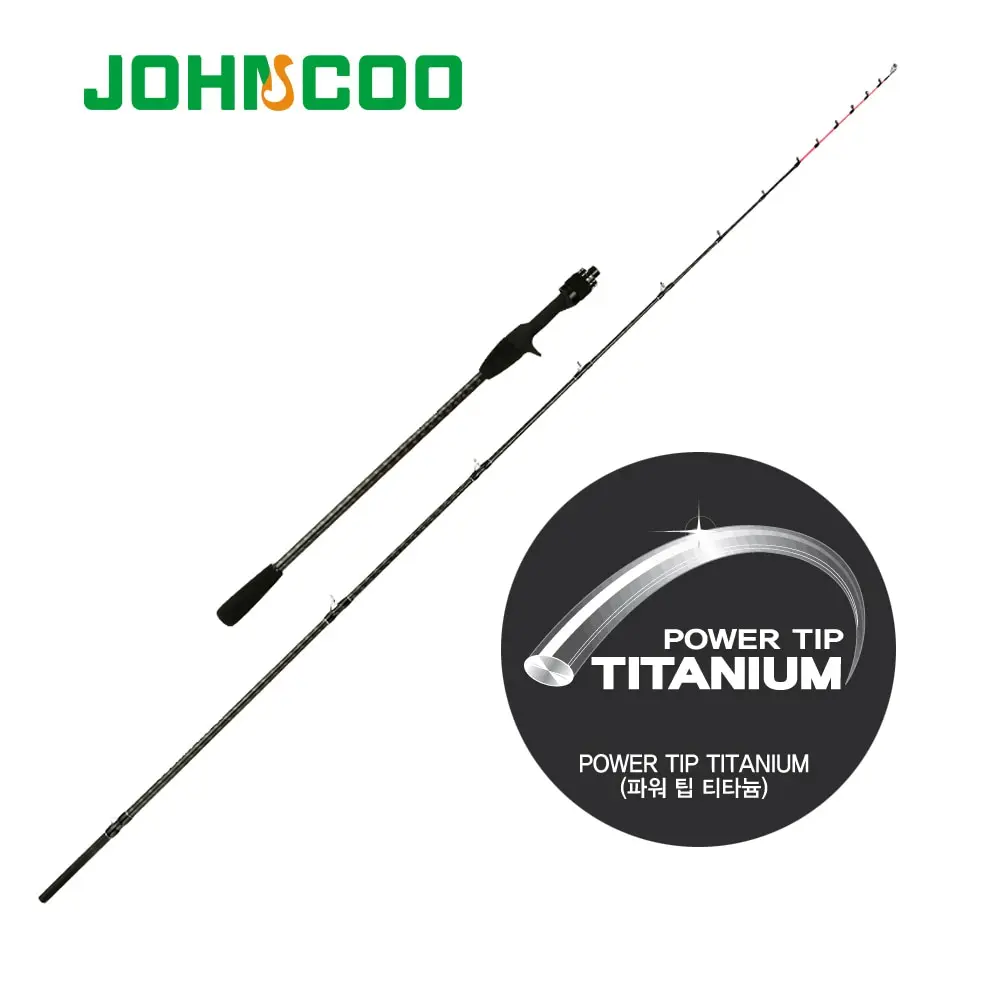 Johncoo 강력한 티타늄 팁 지깅 로드 캐스팅 낚싯대, 고무 테일 문어 보트 로드, 1.7m, M ML