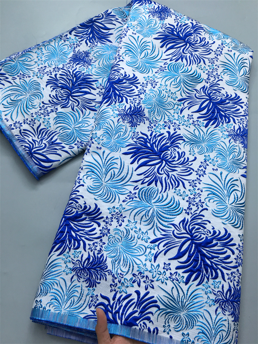 ผ้าผ้า Jacquard และลูกไม้คุณภาพสูง 2025 แอฟริกัน Gilded ลูกไม้ผ้าสําหรับสตรีชุดราตรีเย็บ, 2.5 หลา 4145