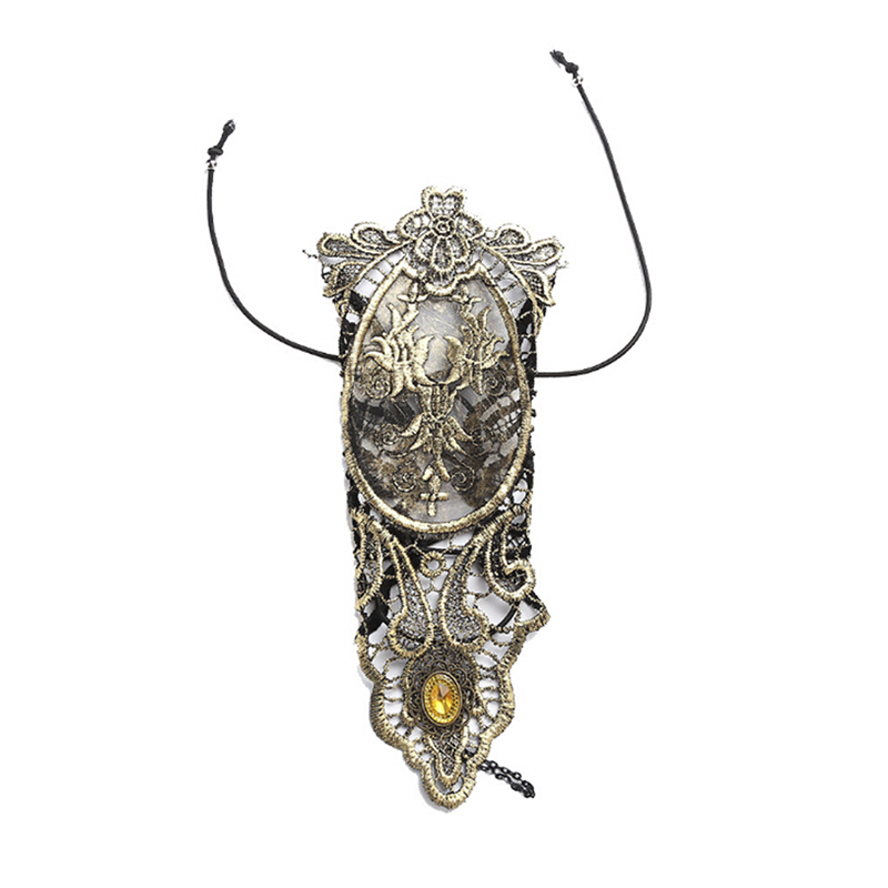 Manchette gothique Steampunk en dentelle, gant sans doigts, chauffe-bras, accessoires d'halloween noirs, à la mode et Sexy, 1 pièce