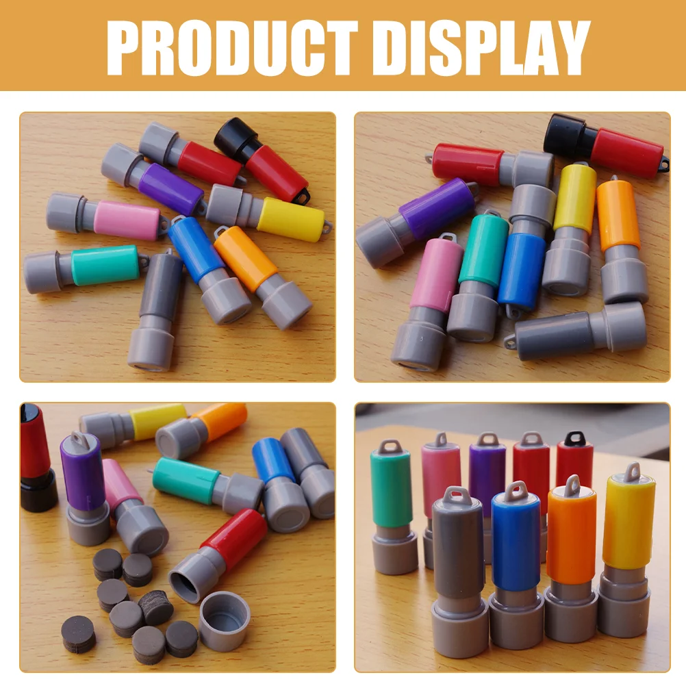 10 Pcs Seal Case Pad Stickers Card Stamping Blocks for Making Letter Stencils Portable