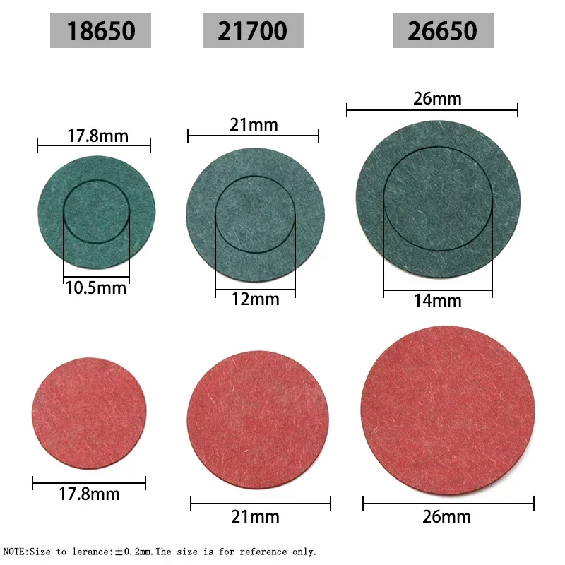 20/50/100/250/500 Viên 18650 21700 26650 Pin Li-ion Cách Nhiệt Đệm Gói Tế Bào Lúa Mạch giấy Dán Điện Cực Cách Nhiệt Dụng Cụ