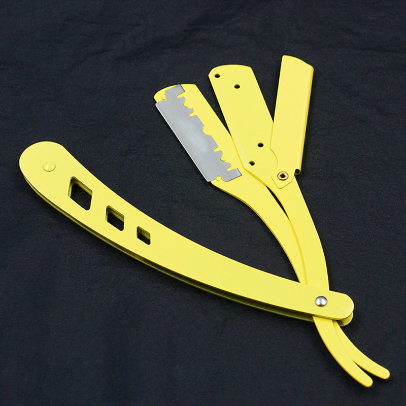 Mannen Scheren Kapper Gereedschap Haar Scheermes en Messen Antiek Zwart Opvouwbaar Scheermes Unisex Ontharing (Zonder Mes)