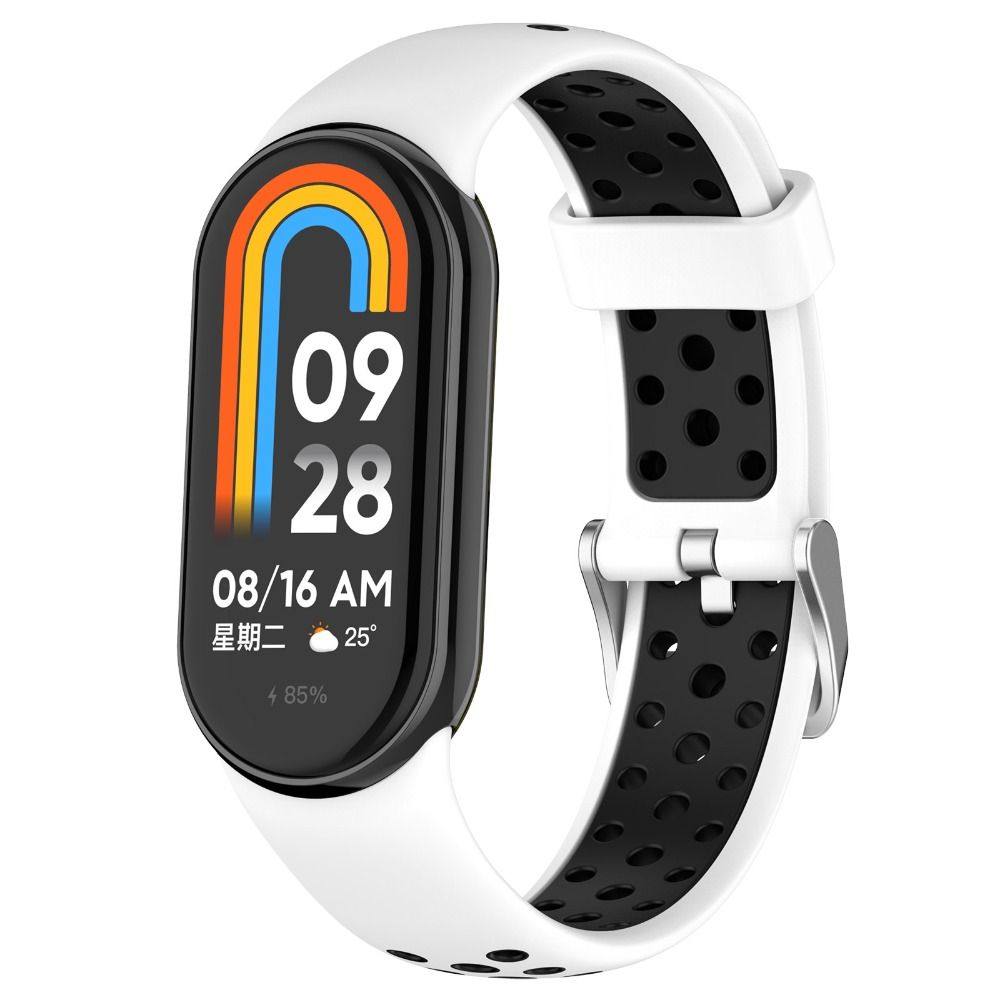 Xiaomi Mi Band 8用シリコンストラップ,通気性のある交換用カラーブレスレット,NFC