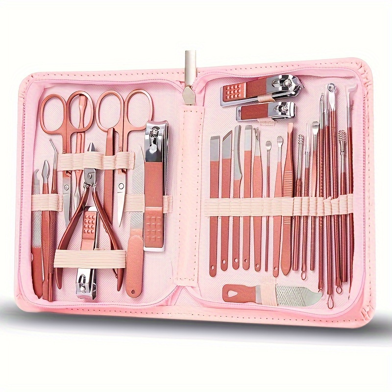 7/30 pçs conjunto de manicure cortador de unhas ferramentas pedicure, adequado para viagem kit manicure multifuncional ferramentas do prego