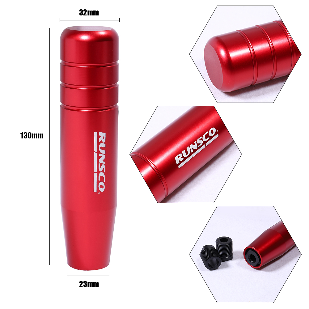 車ユニバーサルギアシフトノブ MT ギアスティックレバーシフターノブハンドルカラーレッドブラックゴールドブルーパープルアルミ 13 センチメートル