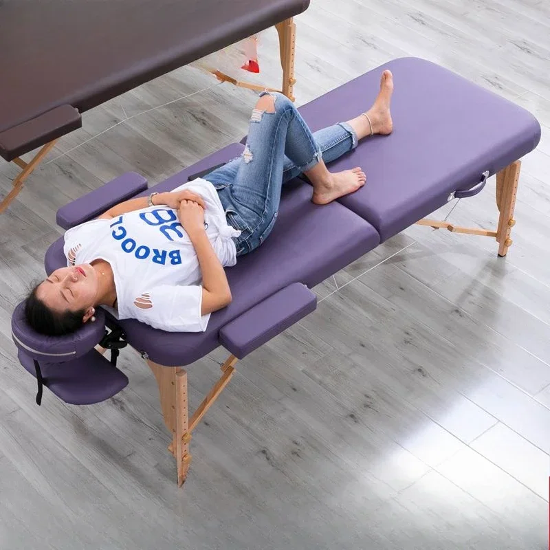 มัลติฟังก์ชั่นความงามเตียงพับแบบพกพานวด Moxibustion กายภาพบําบัดแบบพกพา Tattoo เตียงนวดแบบพกพาตาราง