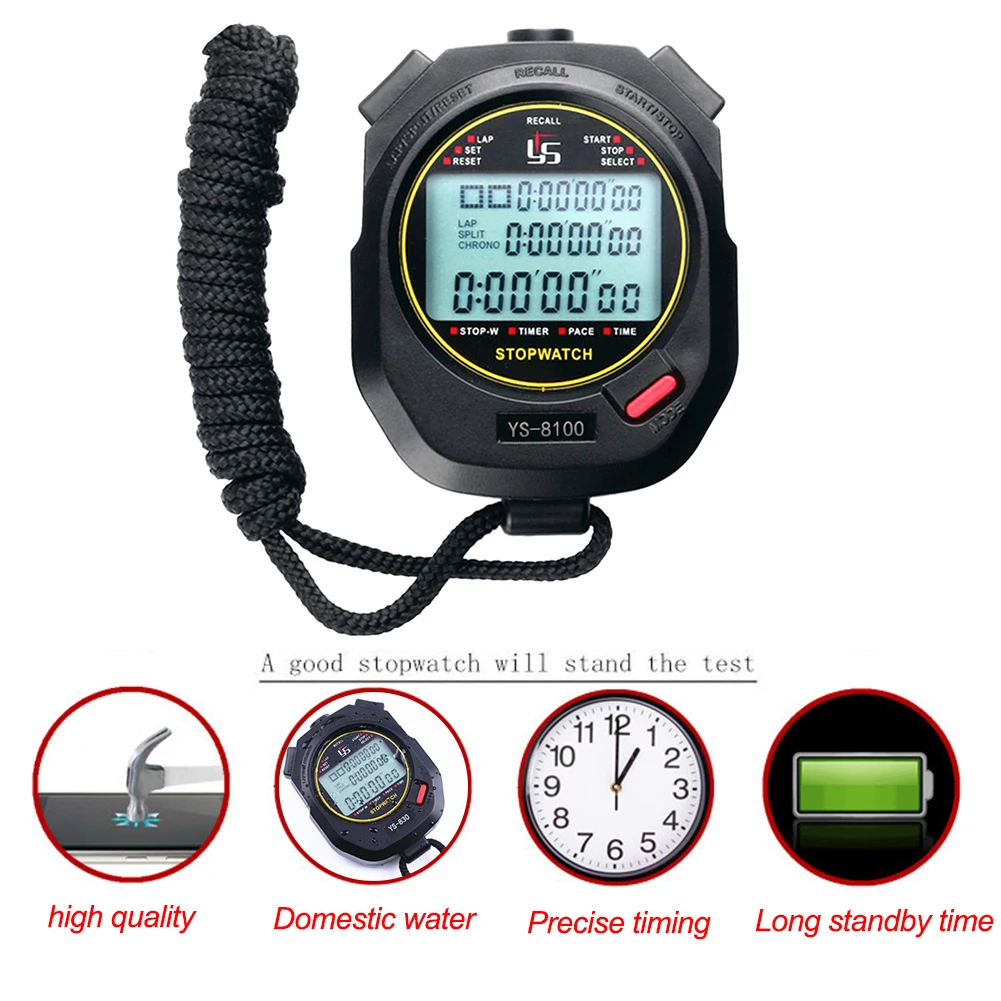 Cronómetro Digital de mano profesional, cronógrafo de entrenamiento para deportes al aire libre, cronógrafo, cronómetro, herramientas de precisión, 0,01 s