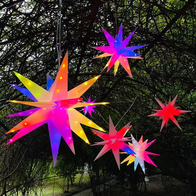 Luz Nocturna explosiva Starburst, lámpara de decoración navideña RGB con Control por aplicación Bluetooth, impermeable para exteriores, árbol y jardín