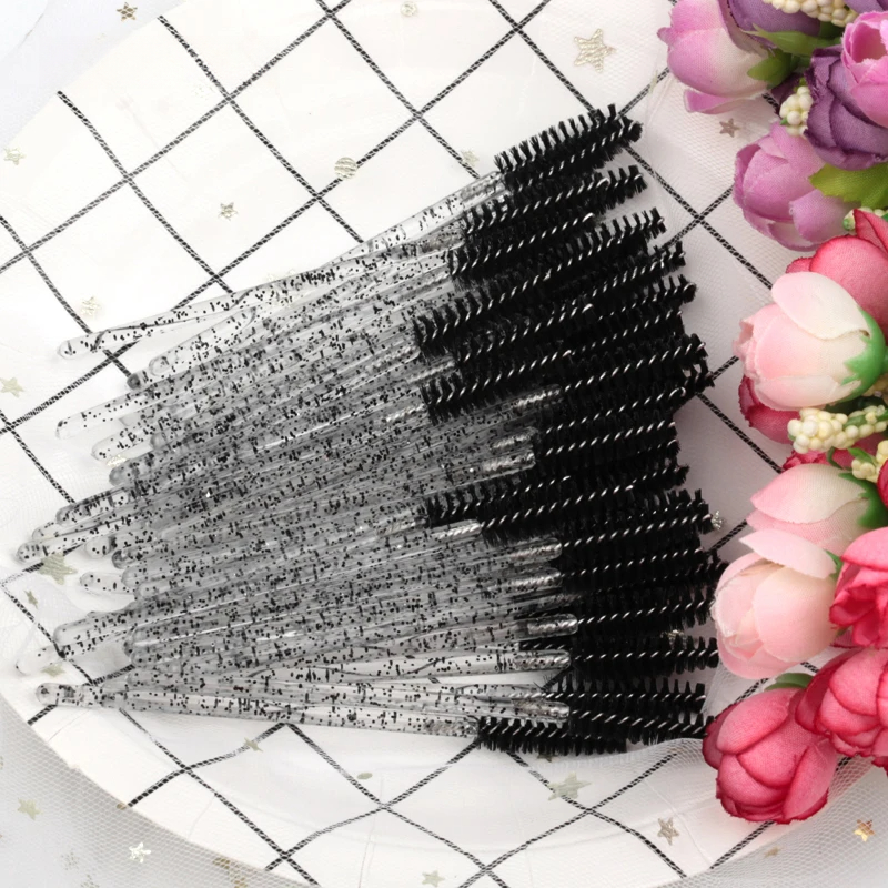 5/50 Pcs Wimpern Pinsel Falsche Wimpern Verlängerung Werkzeuge Augenbraue Pinsel Mascara Wands Applikator Spooler Wimpern Kosmetische Werkzeug