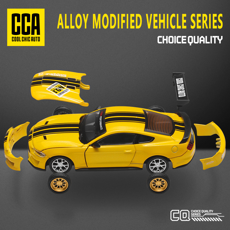 CCA-Ford Mustang GT Alloy Toy Car Modelo, Série de montagem da liga, Carros esportivos, Estilos de montagem, 1:42, 2018
