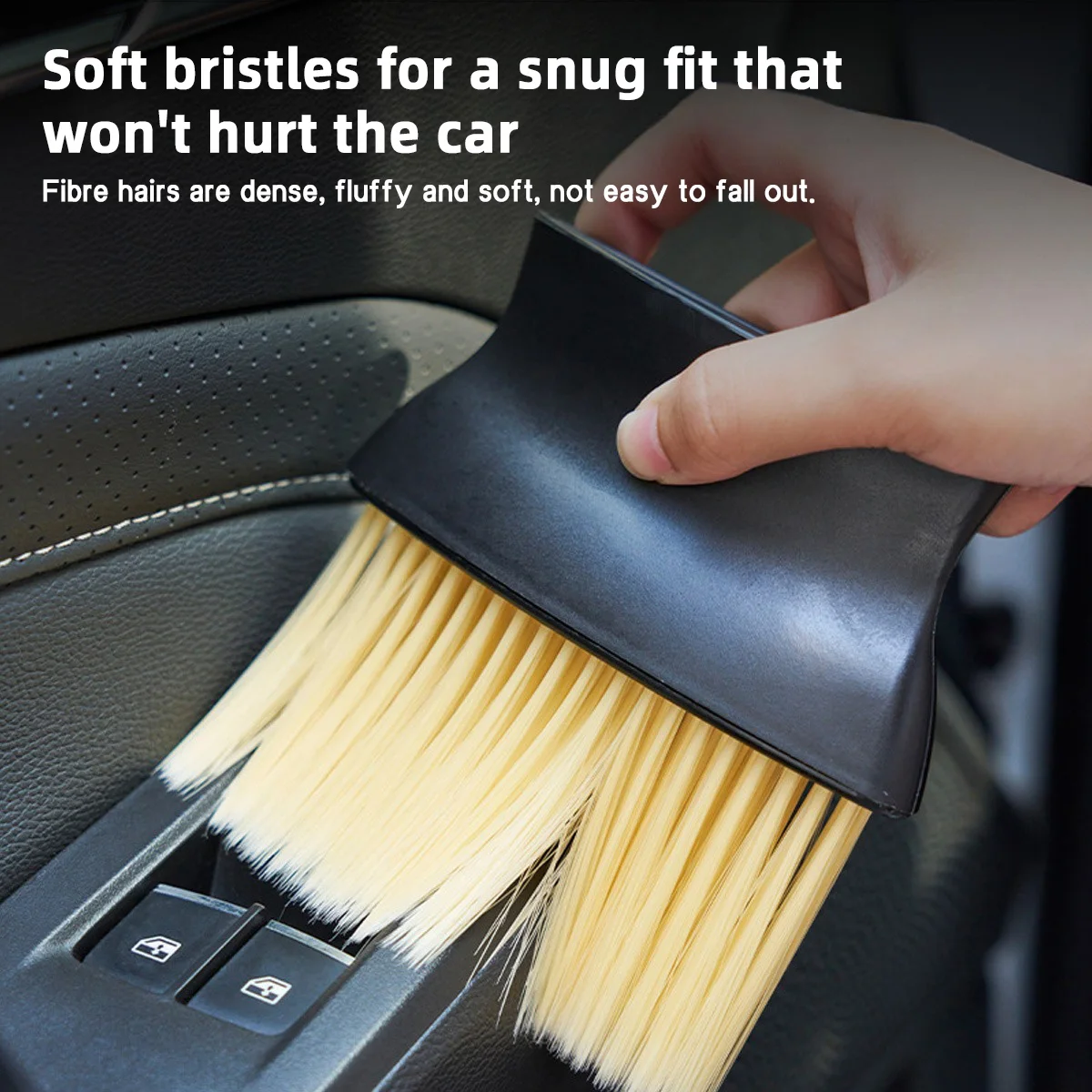 Car Home Dual Purpose Air Conditioner Vent Cleaning Brush with Soft Hair Dust Removal Tool Car Gap Keyboard Dust Cleaning Tool