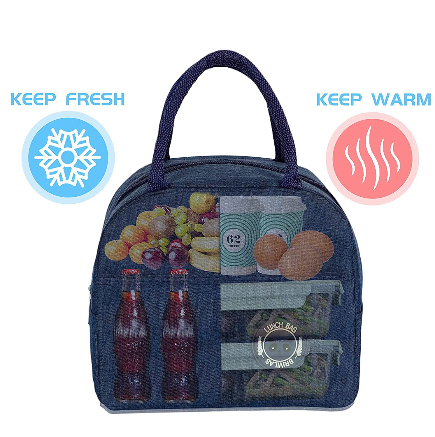 2022 isolierte Kühltaschen Mittagessen Tasche Kinder Lebensmittel Thermische Mittagessen Box Frauen Picknick Leinwand Paket Veranstalter Rosa Brief Drucken Handtasche