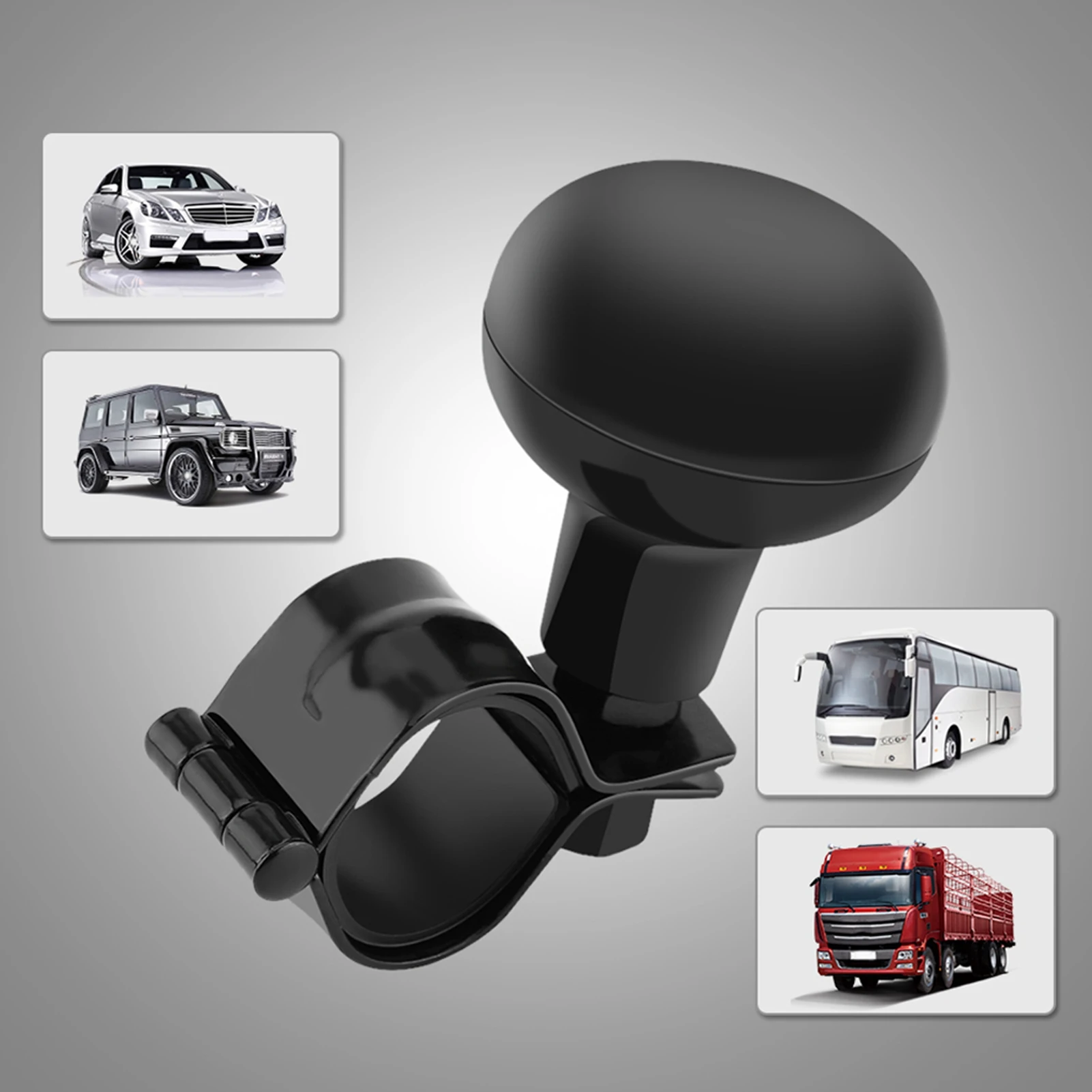 Heißer verkauf 1Pcs Schwarz Universal Auto Heavy Duty Lenkrad Knopf Spinner Griff Ball Langlebiges Zubehör