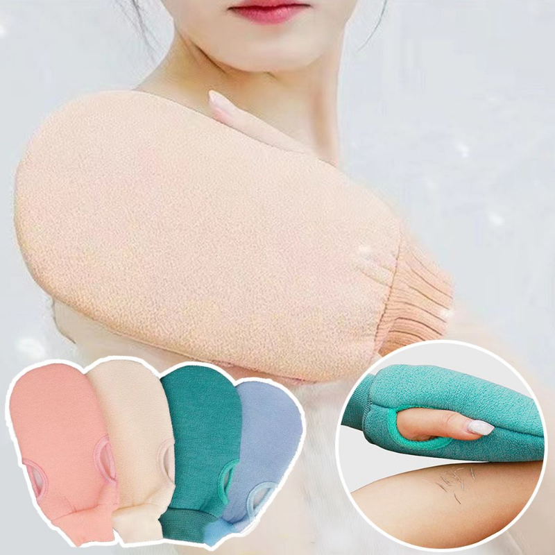 1 unidad de baño para pelar, exfoliante, limpieza corporal, guante para frotar la piel muerta, guantes para ducha, cepillo corporal, toalla, SPA, espuma, masaje corporal