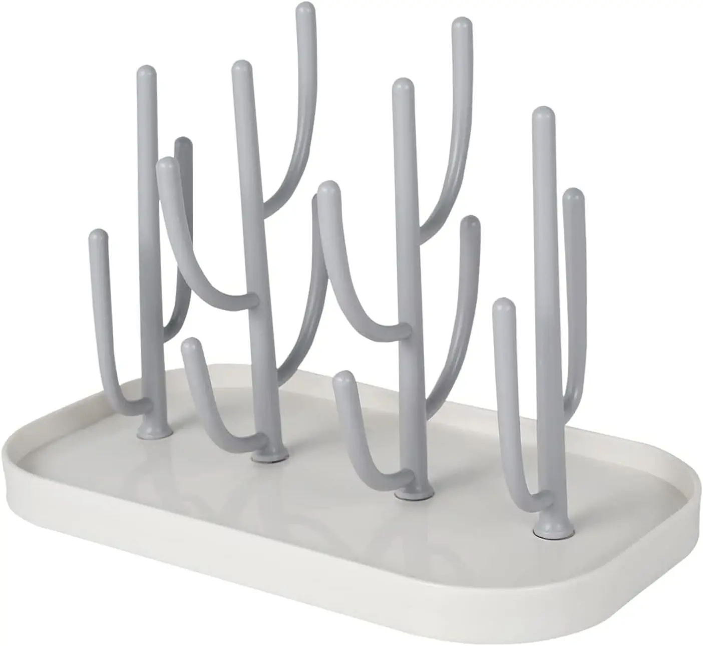 Rack de secagem de garrafas para bebês essenciais para balcão de cozinha, suporte de secador de garrafas removível com base. para mamilos, copos, peças de bomba