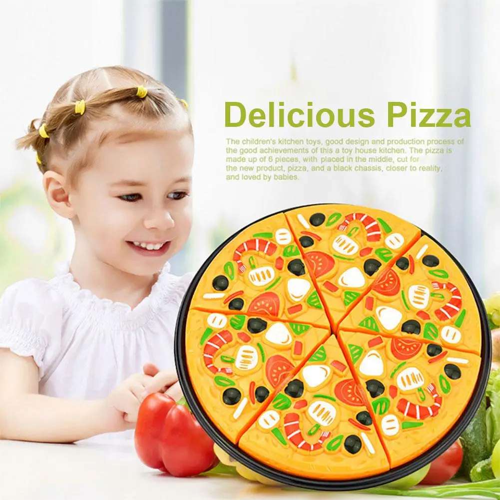 Juguete de corte de Pizza para niños, Dinette de Pizza de plástico de simulación, juguete de cocina para niños, juguetes de cocina para niñas, L0b2
