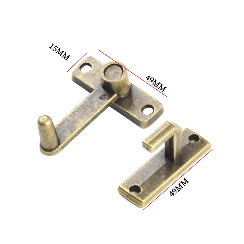 1Set Bronze Sliding Window Door Lock Handle Metal Door Latch Guard Latch Bolt Home Safety Chain Door Home Hardware