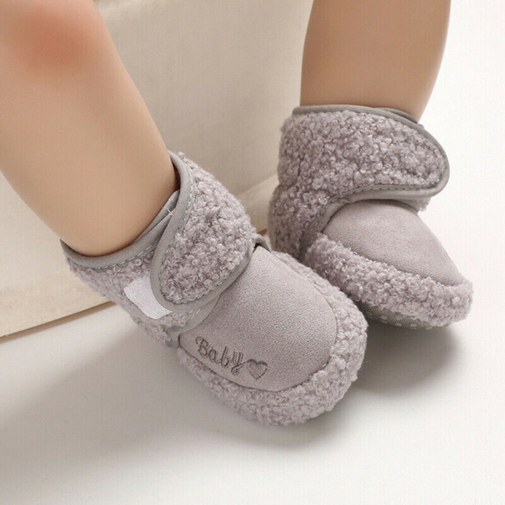 Chaussons en peluche coordonnants pour bébés garçons et filles, chaussures douces et confortables pour nouveau-nés