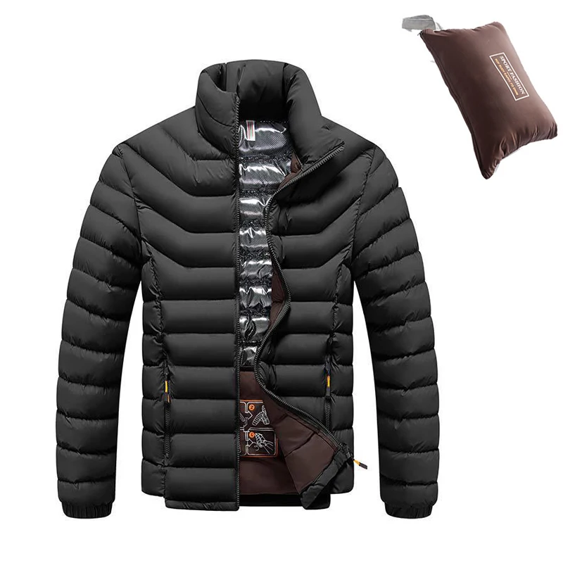 Inverno quente acolchoado jaquetas moda masculina gola de algodão térmico parkas casacos masculinos engrossar blusão jaquetas roupas