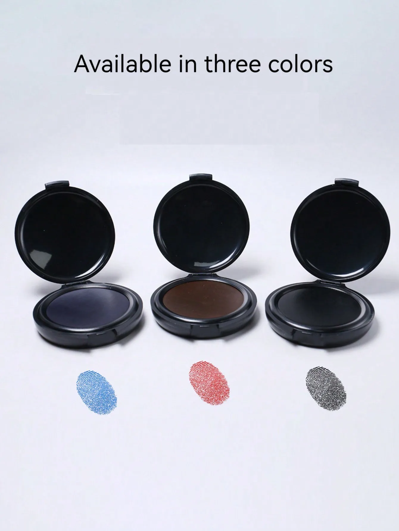 1 pçs almofada de tinta de impressão digital mini carimbo preto almofada de tinta notário suprimentos identificação segurança id impressão digital