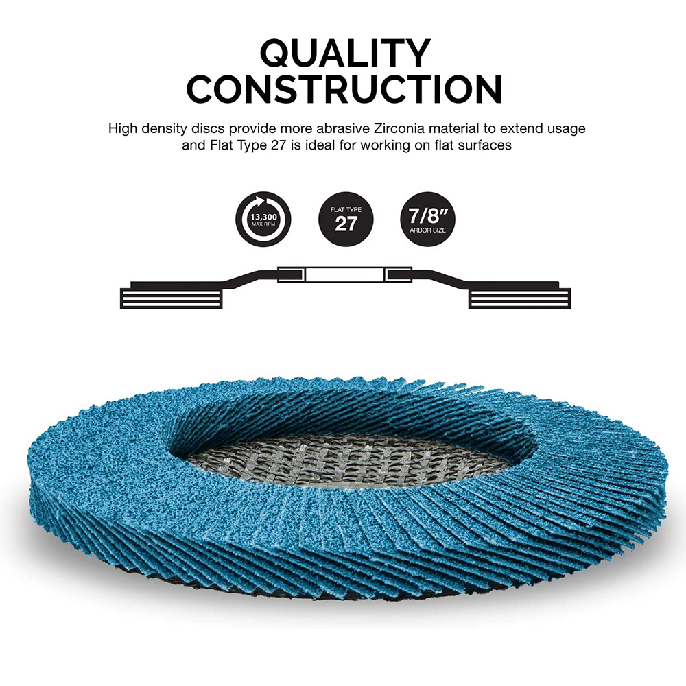 アングルグラインダー用ジルコニアフラップディスク、フラップディスク、プロ用サンディングホイール、115mm、t27,40グリット、60グリット、80グリット、120グリット、2個、5個、10個
