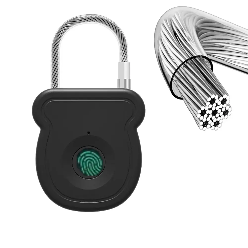 2025 NEW Keyless USB Charging Fingerprint Lock Smart Padlock Door Lock 0.2sec Unlock Portable Anti-theft Padlock