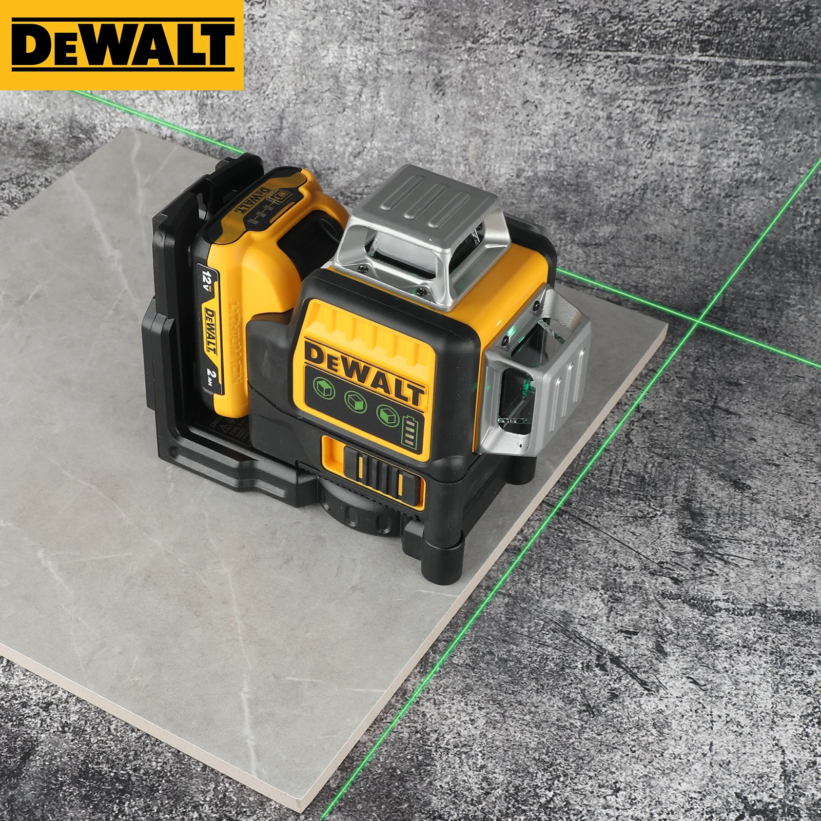 2025 Dewalt DW089LG 12 Wire 3-sided 360 Degree Vertical 12V Lithium Battery Laser Level