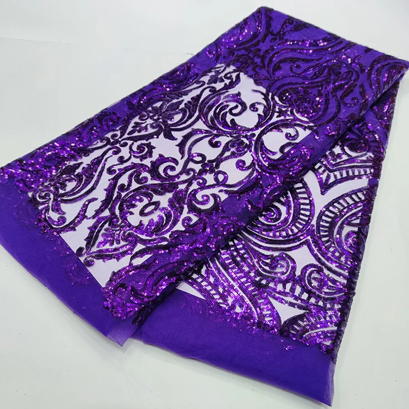 14 Farbe schwarz weiß afrikanisch symmetrisch bestickt Pailletten Spitze Stoffe nigerian ischen französischen Tüll Spitze Stoff Party kleid Material