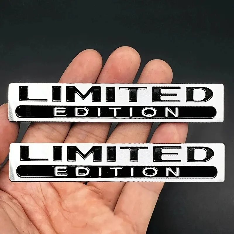 2PCS โลหะ Limited Edition 3D รถป้ายสติกเกอร์ Trunk Fender Emblem Decal อุปกรณ์เสริมสําหรับรถยนต์รถจักรยานยนต์จักรยาน