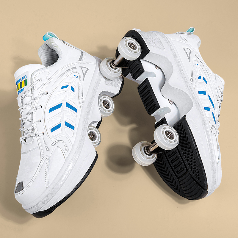 Patines de ruedas para estudiantes, zapatos deportivos multifuncionales para exteriores, talla 33-43, de alta calidad, novedad de 2024