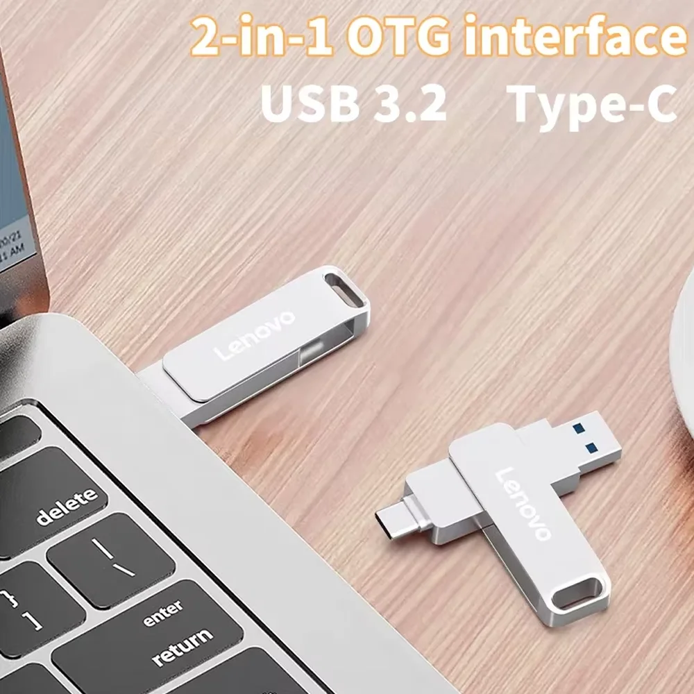 Lenovo 16TB U Disk Mini Pen Drive USB Memory New USB Flash Drives 8TB 2TB TYPE C High Speed Usb 3.1 Waterproof Pendrive Metallic