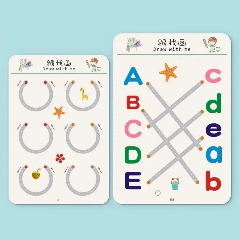Magic Practice Copybook Control Training Book Reusable Magical Tracing Workbook Children Montessori Drawing Education Stationery
