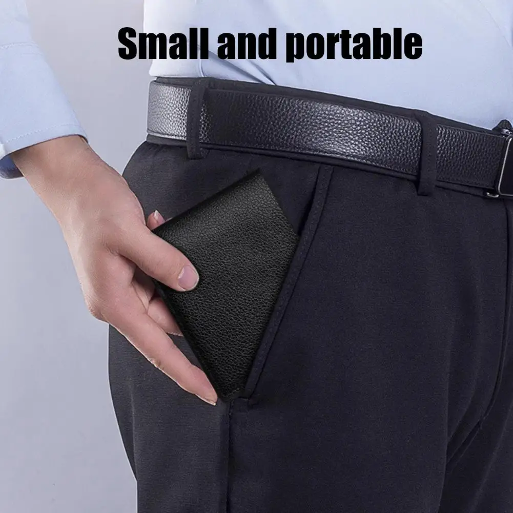 Minimalist Faux Leather Wallet Stylish Men's Faux Leather Wallets with Multiple Pockets for Business Travel Use for Male for Men