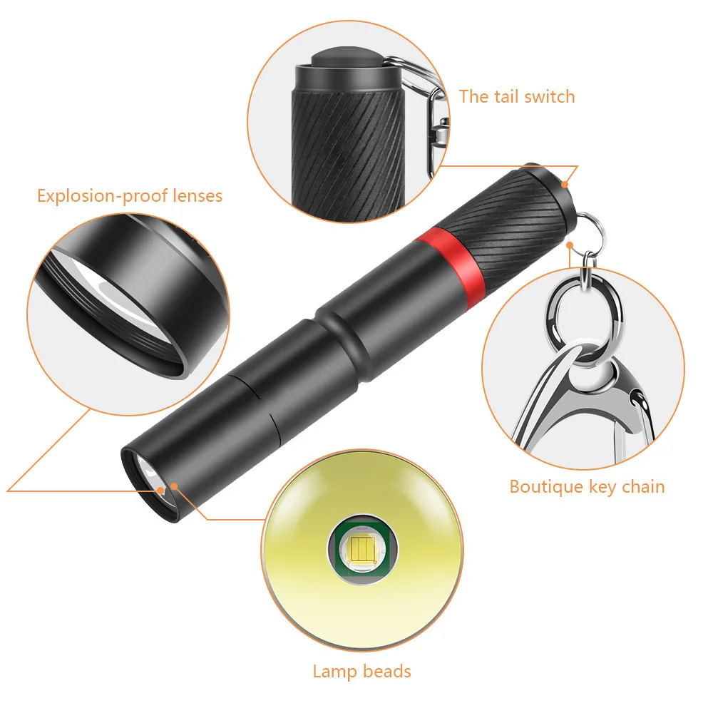 Ultrakleine LED-Taschenlampe mit Premium-XPE-Lampenperlen, IP67 wasserdicht, Stiftlicht, tragbares Licht. Für Notfall, Camping, Outdoor