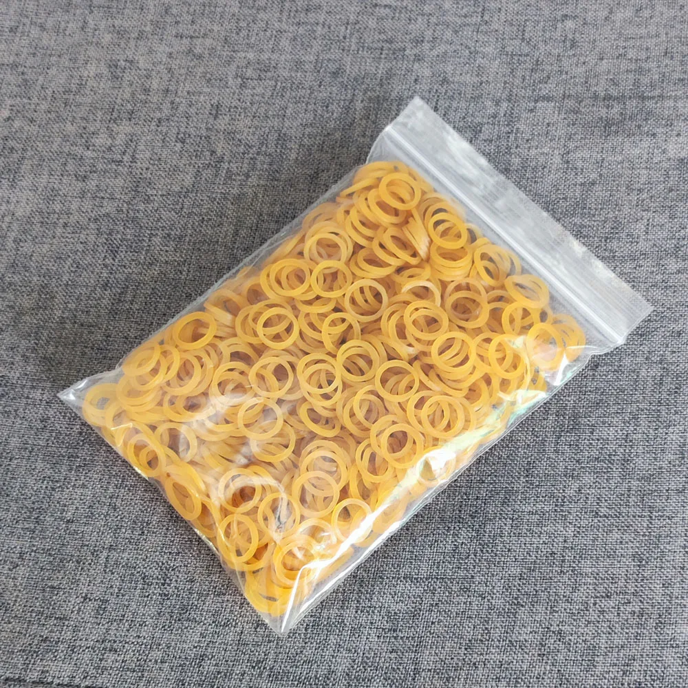 1000 pz Giallo O Anelli Elastici 1 CM/0,4 pollici Anello di Gomma Elastica Estensibile Anelli In Lattice Forniture Per Fascia Estensibile