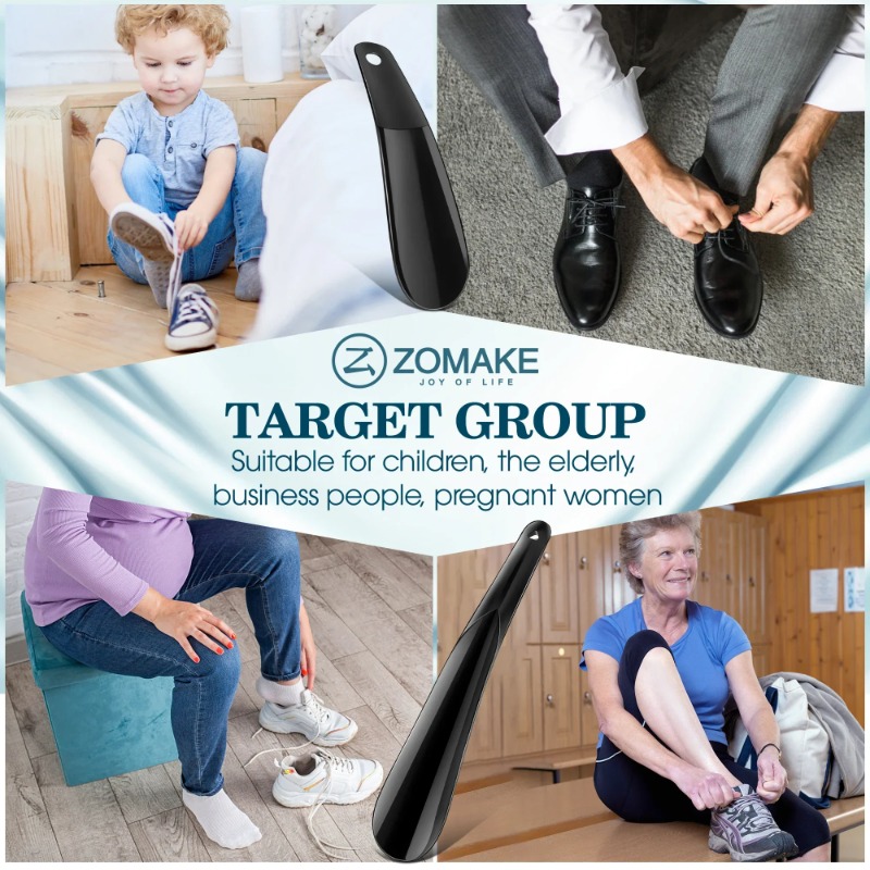 Mini calzador profesional portátil de 16/20CM, cuchara de plástico duradera en forma de zapato para niños, asistente de cambio de zapatos, elevador de zapatos Flexible