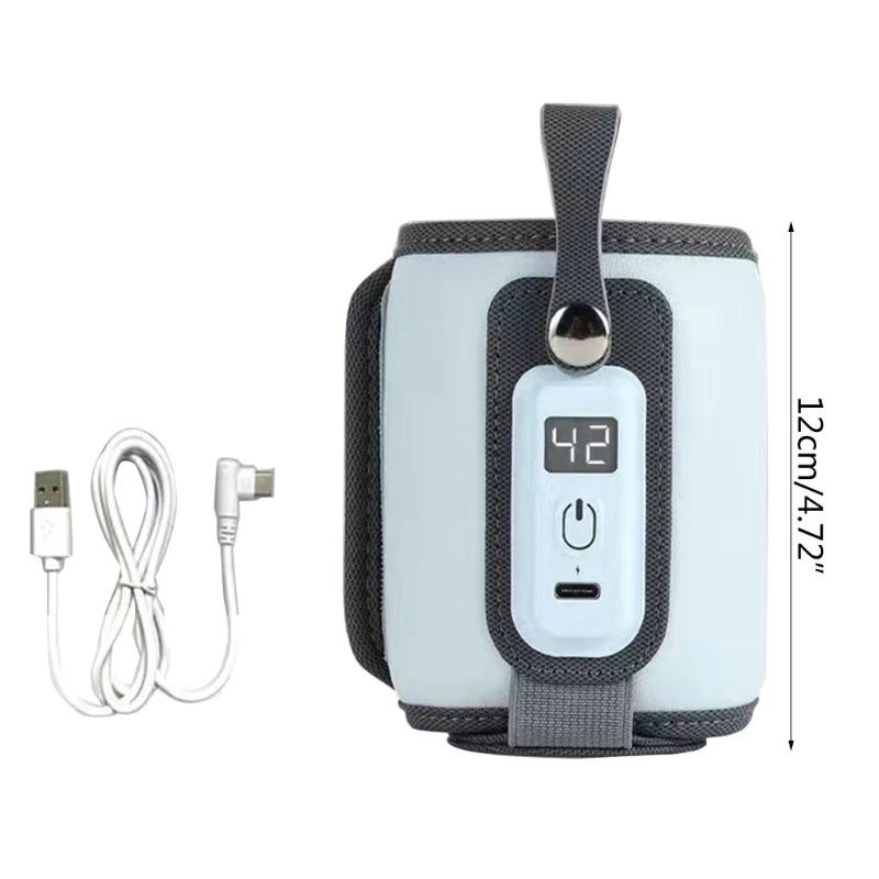 Aquecedor mamadeira USB com 5 engrenagens com temperatura ajustável aquecedor mamadeira isolado