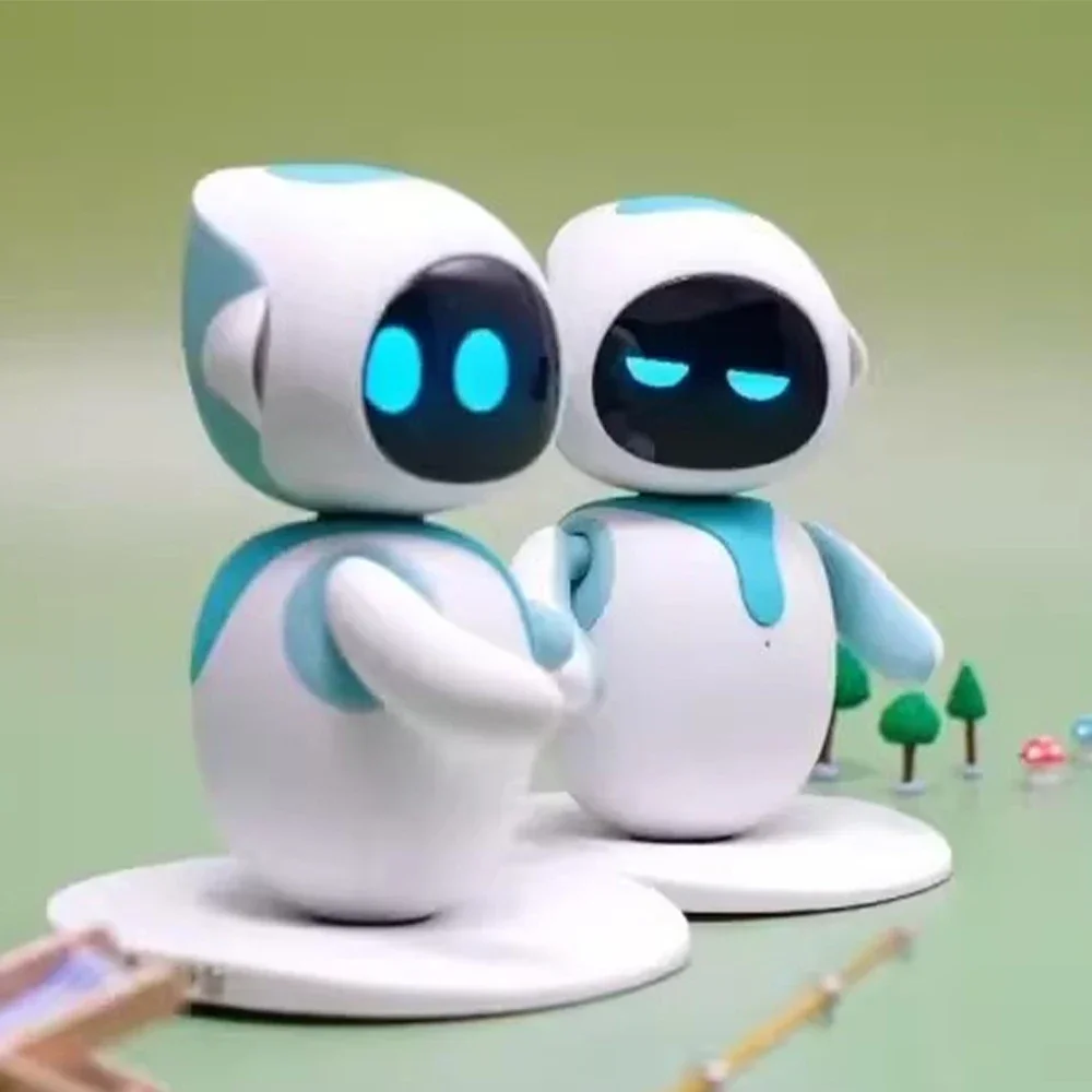 Emo robô inteligente eilik inteligente ai robôs interativos acompanhar voz espanhola eletrônico mini desktop emo robô presente de natal