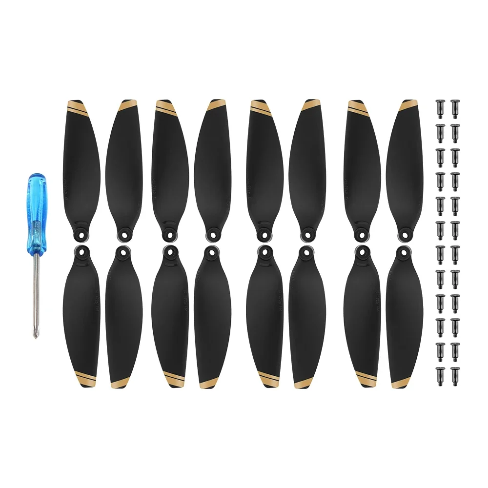 4 Đôi Nhiều Màu Sắc Chân Vịt Cho DJI Mavic Mini 2 Drone Mini Di Động Tiếng Ồn Thấp Màu Sọc Trọng Lượng Nhẹ Cánh Quạt Phụ Kiện