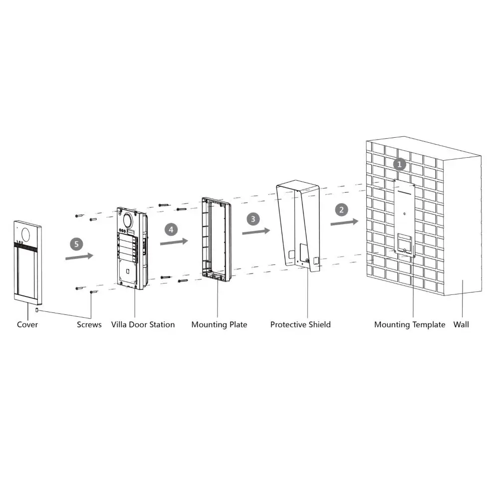 Hikvision DS-KV8113-WME1 Met 1 Knop (C) Oppervlakte-Mounut Ip-Deurbel, Bediening 2 Sloten, Wifi-Deurtelefoon, Video-Intercom, Ic-Kaartontgrendeling