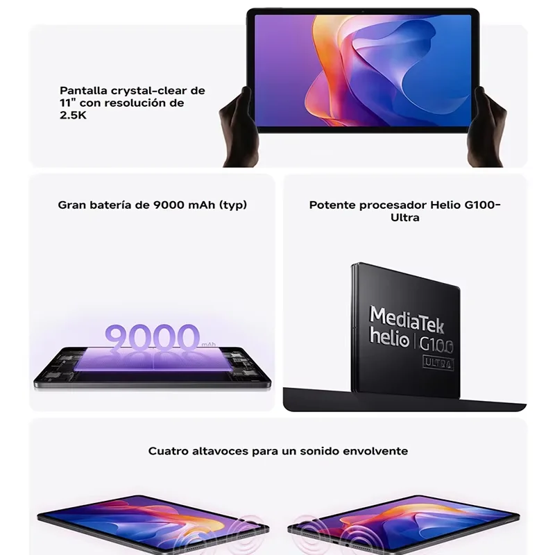 【Marque +】Xiaomi Redmi Pad 2 Advanced Helio G100-Ultra 11 "2,5 K écran cristallin 9000 mAh batterie 18 W charge rapide