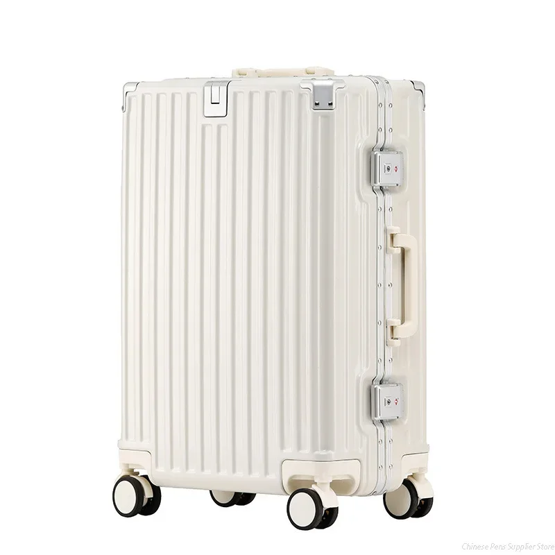 Equipaje rodante femenino 20 24 26 28 "caja de carrito duradera y gruesa fuerte caja de contraseña de embarque de viaje para hombre maleta rueda insonorizada